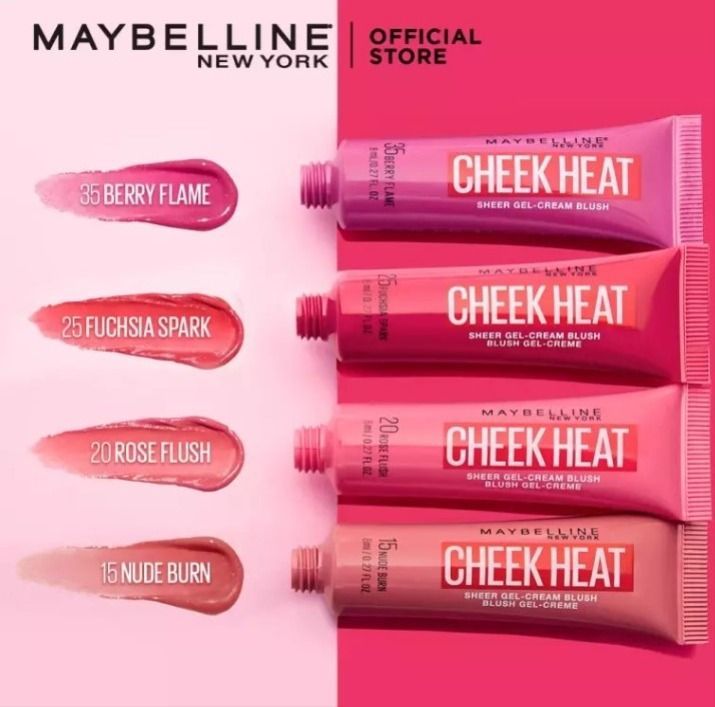 Pack Of 6 Maybelline Cheek Heat Blush