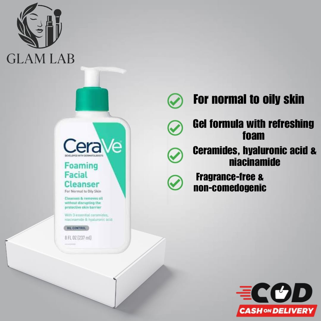 CeraVe Hydration Foaming Facial Cleanser, 236 Ml