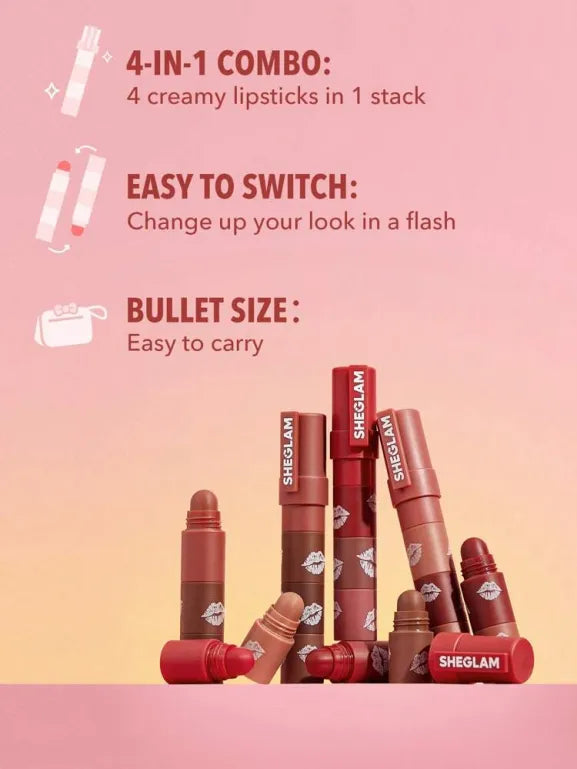 Sheglam 4 in 1 Mega Lip Stack